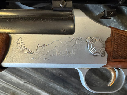 Savage Model 24B-DL — .22 Magnum over 20 Gauge (Combo Gun) with Lyman Scope & Leather Sling