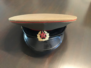 ORIGINAL SOVIET RED ARMY M35 VISOR CAP – SIZE 57 – NAMED EXAMPLE – KIEV MANUFACTURE