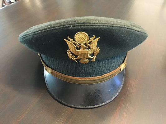 Vintage Top Rank Military Visor Cap Hat Size 7 1/8 – Louisville Cap Corp. Original Fur Felt Service Cap