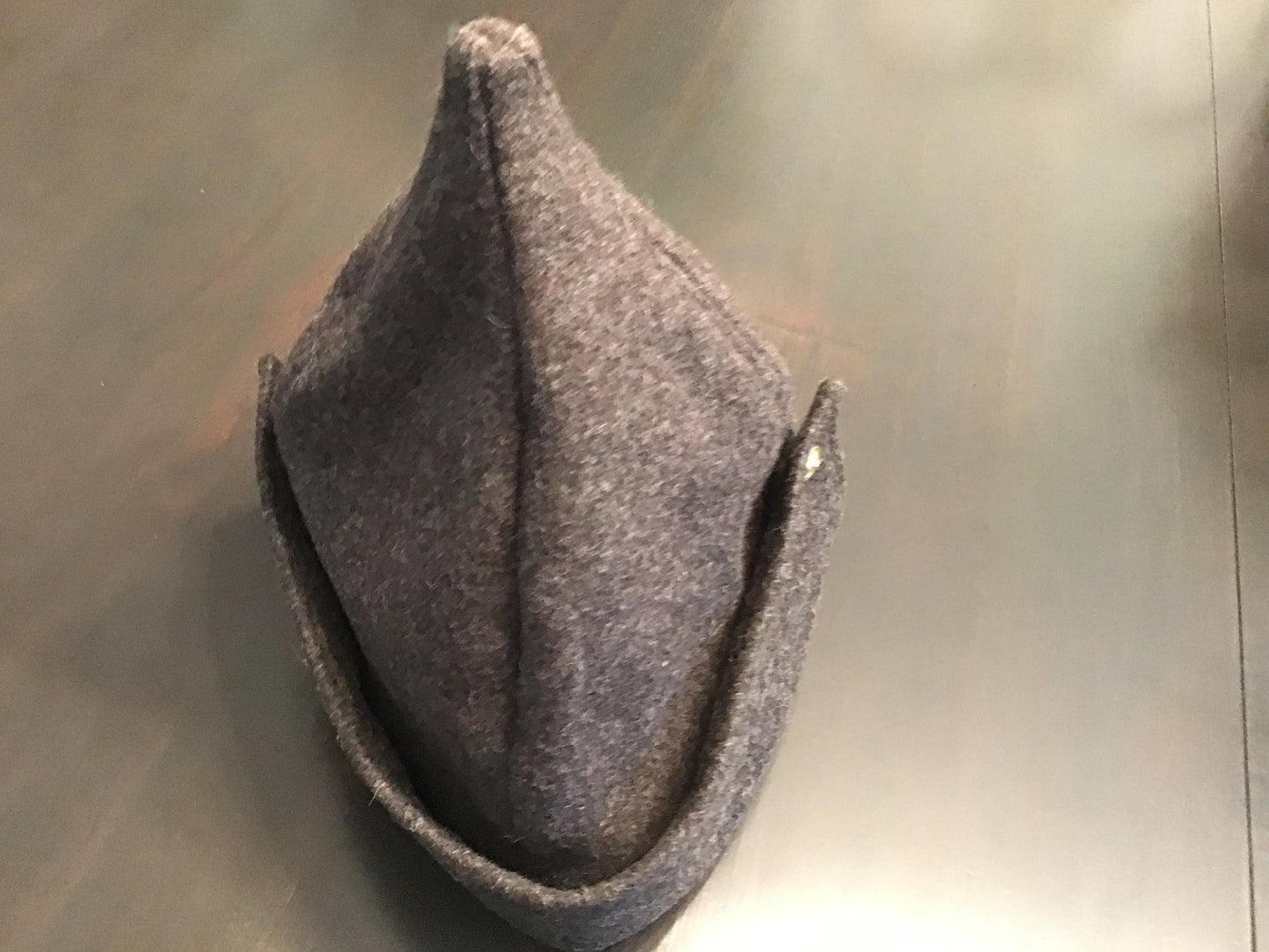 Vintage Soviet Russian Ushanka Winter Hat with Red Star Badge – Gray Wool Military Style Cap