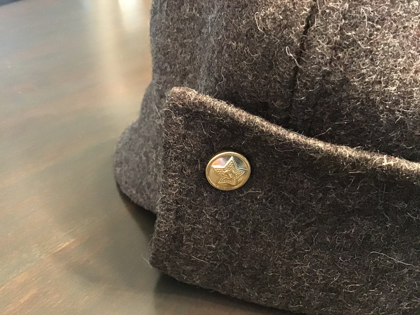 Vintage Soviet Russian Ushanka Winter Hat with Red Star Badge – Gray Wool Military Style Cap
