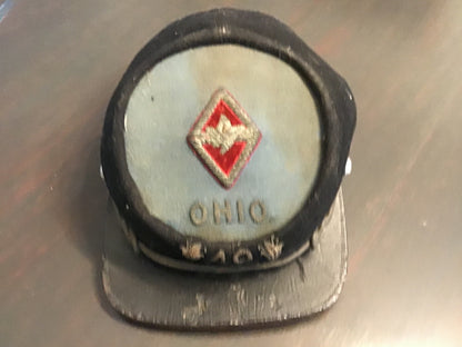 Vintage Ohio Civil War Style Reunion Veteran Kepi Cap Hat Fraternal Military