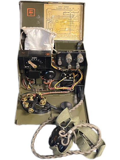 U.S. Army Signal Corps Telegraph Set TG-5-B – WWII 1944 Manufacture, Like New Condition