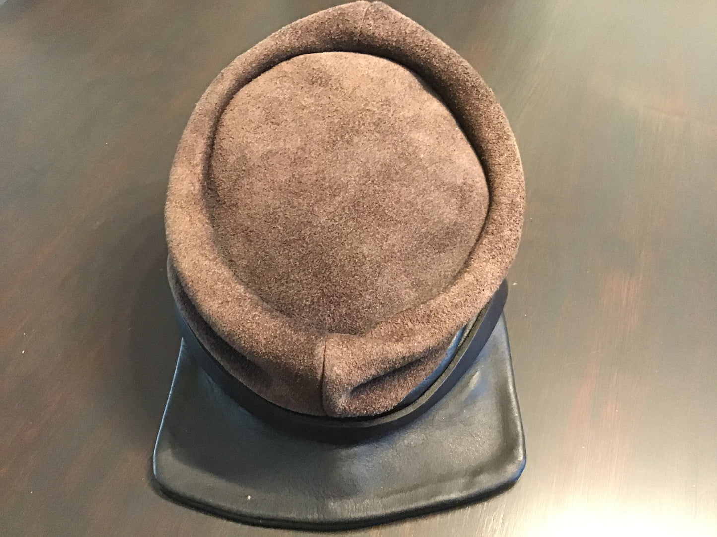 Vintage Civil War Style Confederate Kepi Cap Brown Wool Reproduction Reenactor Hat