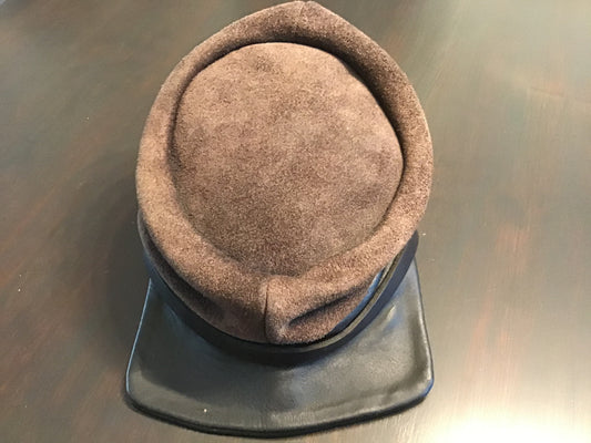 Vintage Civil War Style Confederate Kepi Cap Brown Wool Reproduction Reenactor Hat