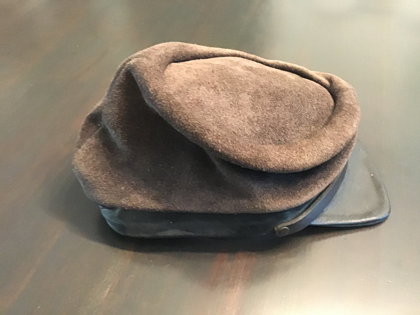 Vintage Civil War Style Confederate Kepi Cap Brown Wool Reproduction Reenactor Hat