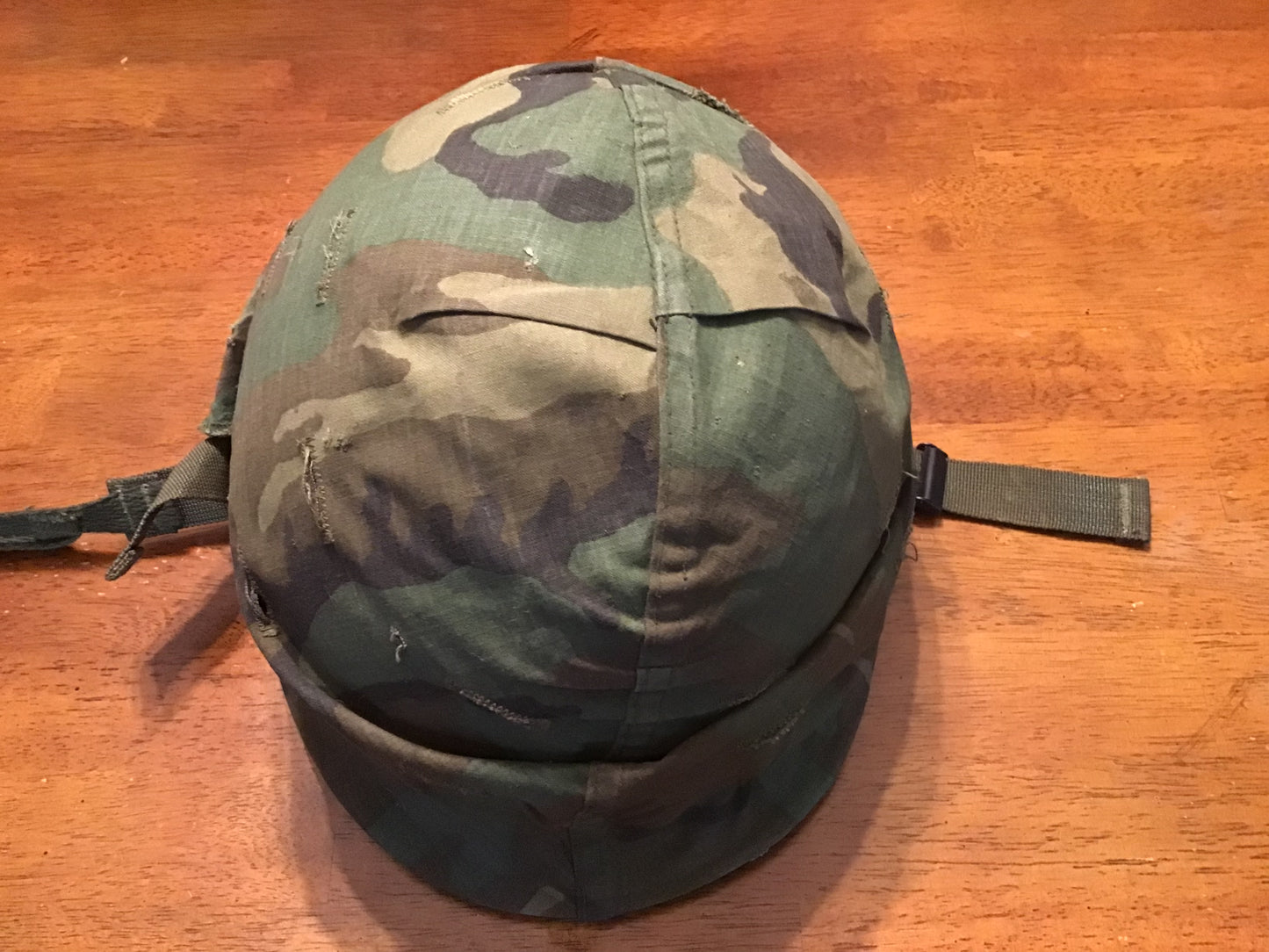 Vintage US M1 Steel Helmet with Liner & Camouflage Cover