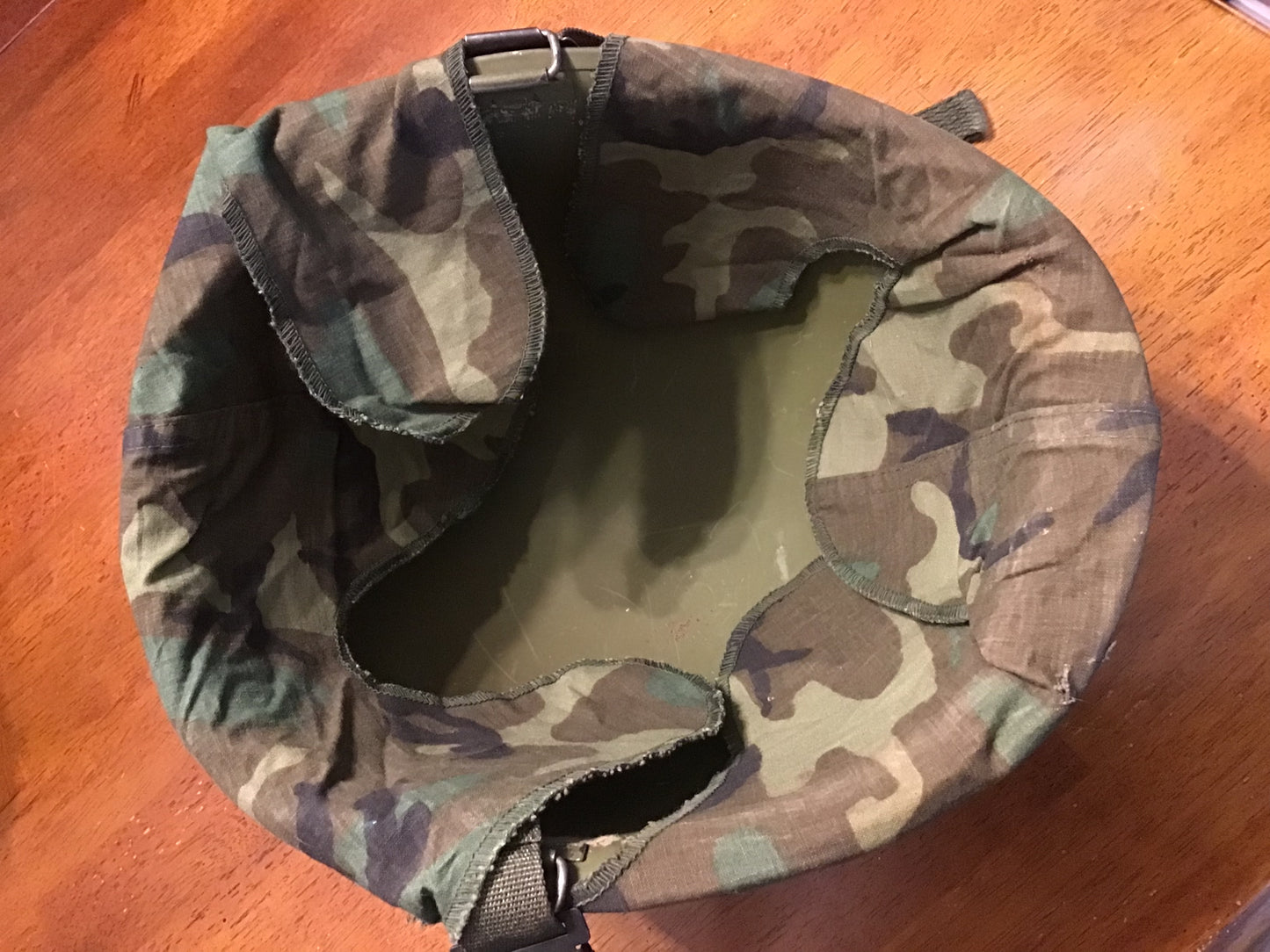 Vintage US M1 Steel Helmet with Liner & Camouflage Cover