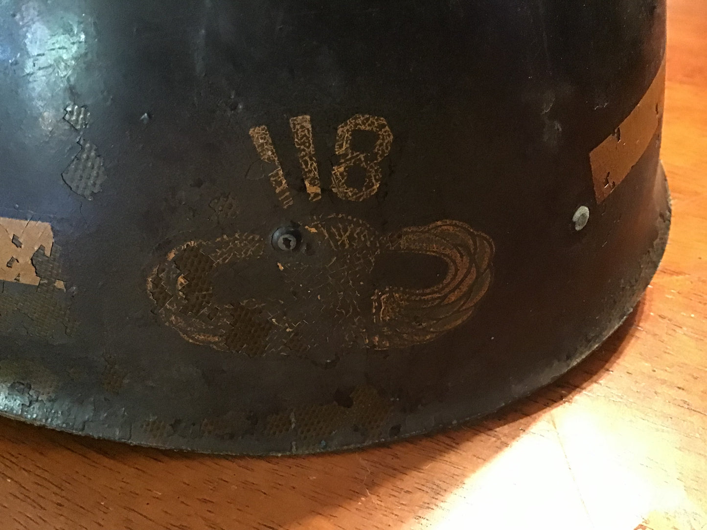 Vietnam Era US M1 Helmet & Liner Attributed 118th Military Police Co. (Airborne) Dated 1967