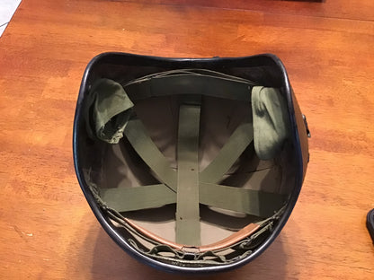 Vietnam War US Army T56 CVC Tanker Helmet “BAD CZECH” Named Painted Crewman Helmet