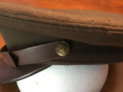 Vintage U.S. Army Service Dress Visor Cap Wool Uniform Hat Eagle Badge