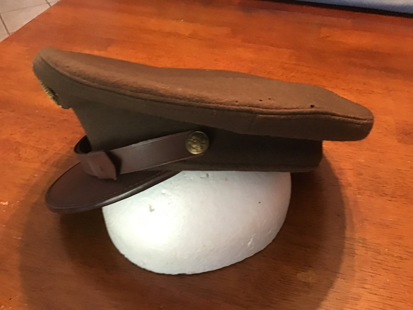 Vintage U.S. Army Service Dress Visor Cap Wool Uniform Hat Eagle Badge