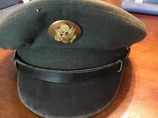Vintage Vietnam Era Uniform Service Cap Hat H.L. Maker Size 7 1/8 U.S. Eagle Buttons