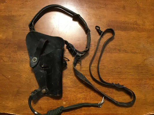 Original U.S. M1916 Leather Pistol Holster Bolen Leather Products Inc. Military Holster w/ Shoulder Rig