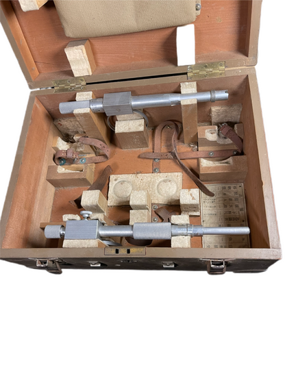 WWII Imperial Japanese Military Stereoscope – Rare Observation Tool with Original Case & Parallax Chart