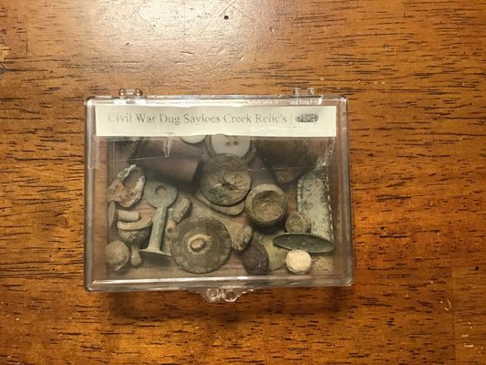 Civil War Dug Relics Display Lot – Buttons, Bullet, Rivets & Camp Artifacts – Saylors Creek, Virginia