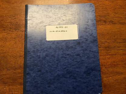 Original WWII AN/APA-20 Aircraft Radar Equipment Maintenance Manual 1944 CONFIDENTIAL