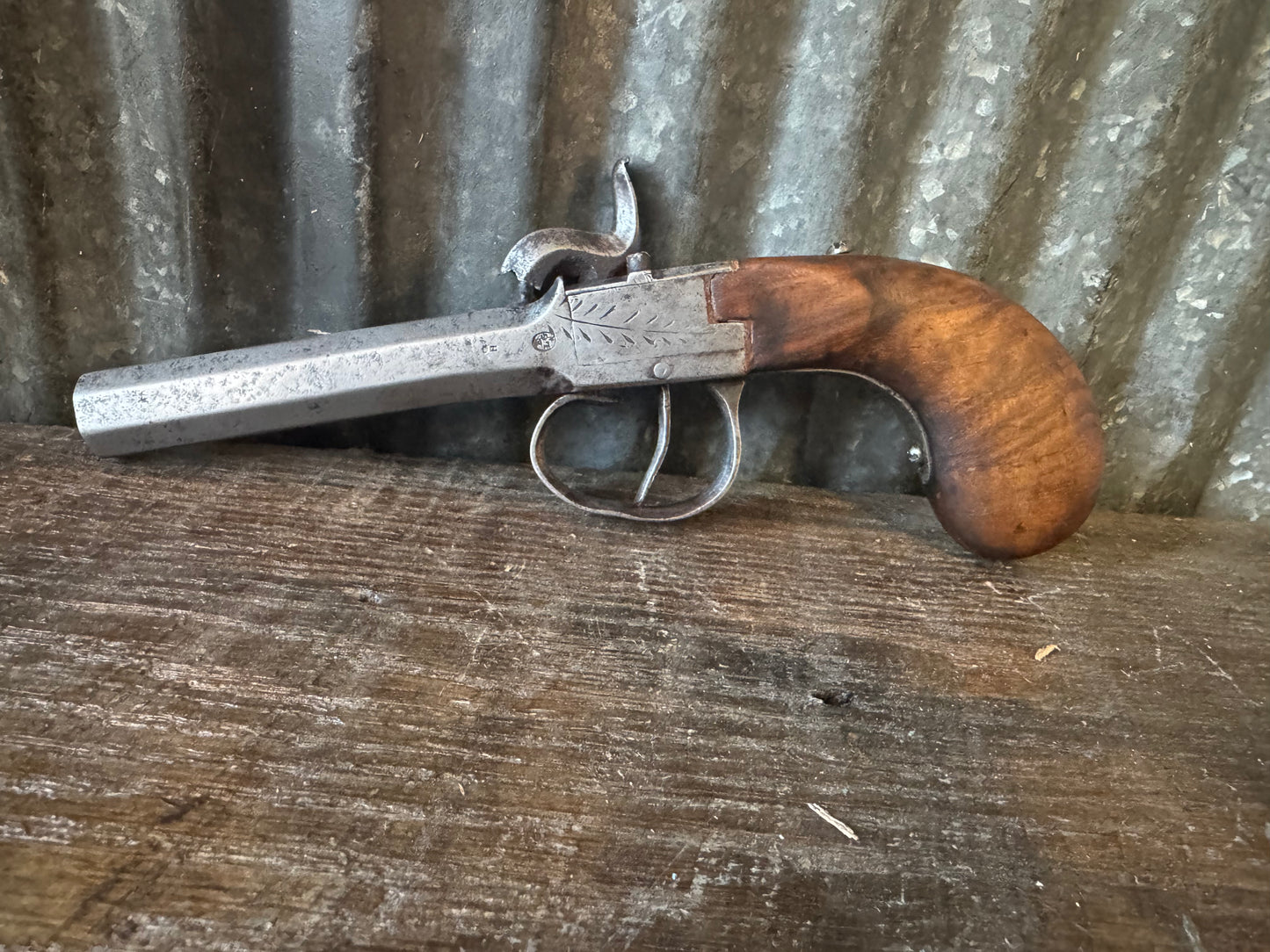 1840–1860 Liège, Belgium Single-shot percussion pocket / muff pistol