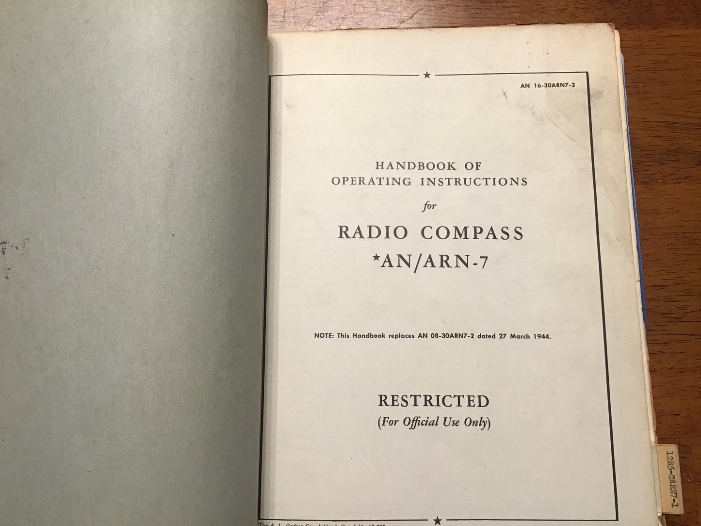 WWII USAAF Radio Compass AN/ARN-7 Technical Manual Binder B-24 Aviation 1944-1955