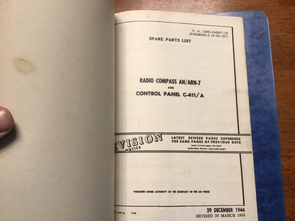 WWII USAAF Radio Compass AN/ARN-7 Technical Manual Binder B-24 Aviation 1944-1955