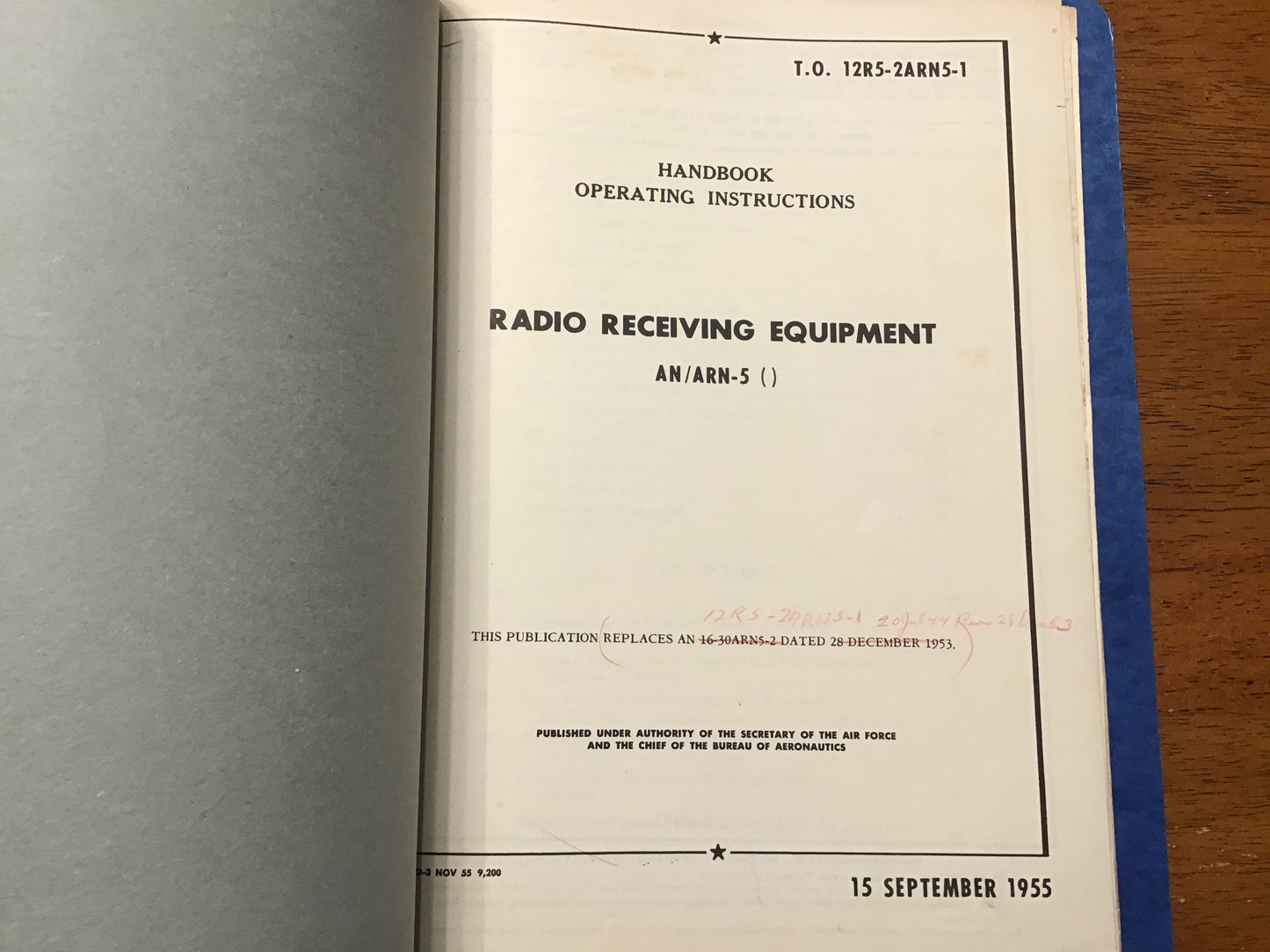 WWII USAAF AN/ARN-5 AN/ARN-5A Radio Receiving Equipment Manual 1944 Restricted