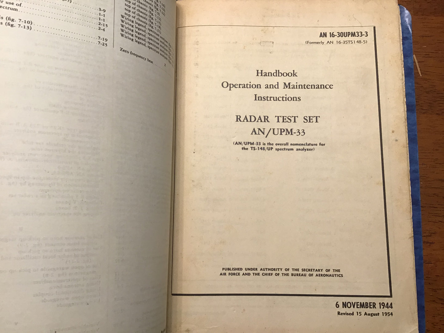 WWII & Cold War TS-148/UP Spectrum Analyzer AN/UPM-33 Radar Test Manuals
