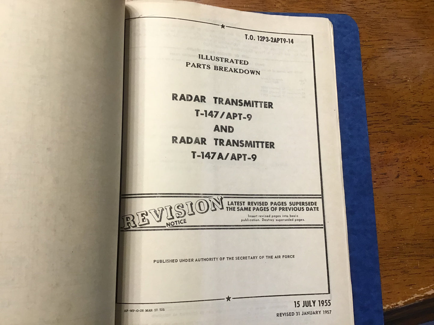 Vintage 1953-1957 USAF AN/APT-9 Radar Transmitter Technical Order Manual Lot