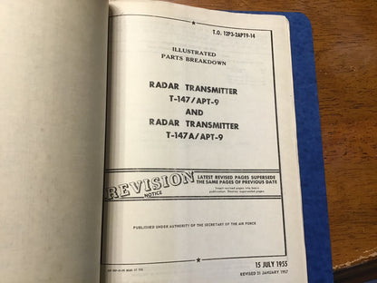 Vintage 1953-1957 USAF AN/APT-9 Radar Transmitter Technical Order Manual Lot