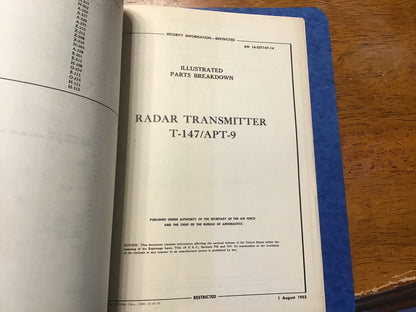 Vintage 1953-1957 USAF AN/APT-9 Radar Transmitter Technical Order Manual Lot