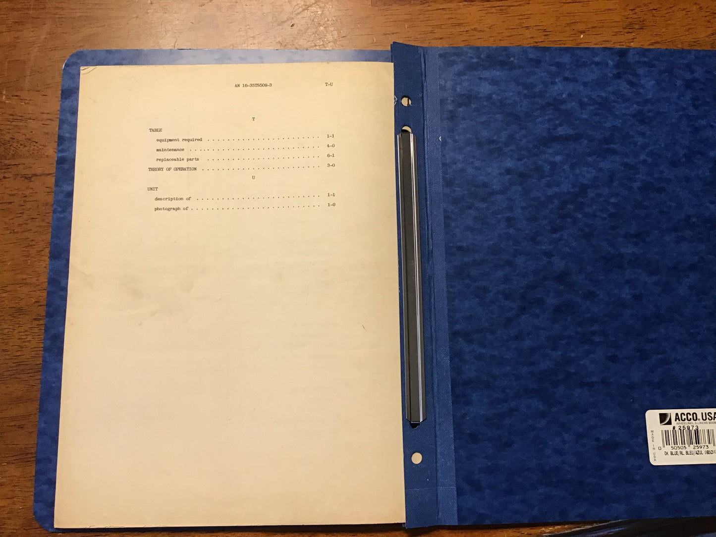 Vintage 1949 TS-509/UR Field Strength Meter Maintenance Manual AN 16-35TS509-3 USAF