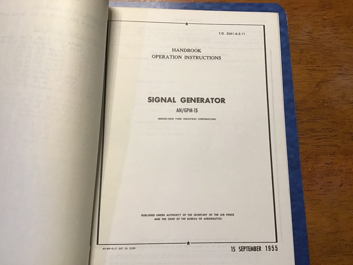 Vintage 1955 AN/GPM-15 Signal Generator USAF Technical Manuals Set T.O. 33A1