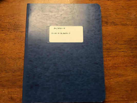 WWII 1945 AN/APA-16 Aircraft Radar Equipment Maintenance Manual CONFIDENTIAL USAAF