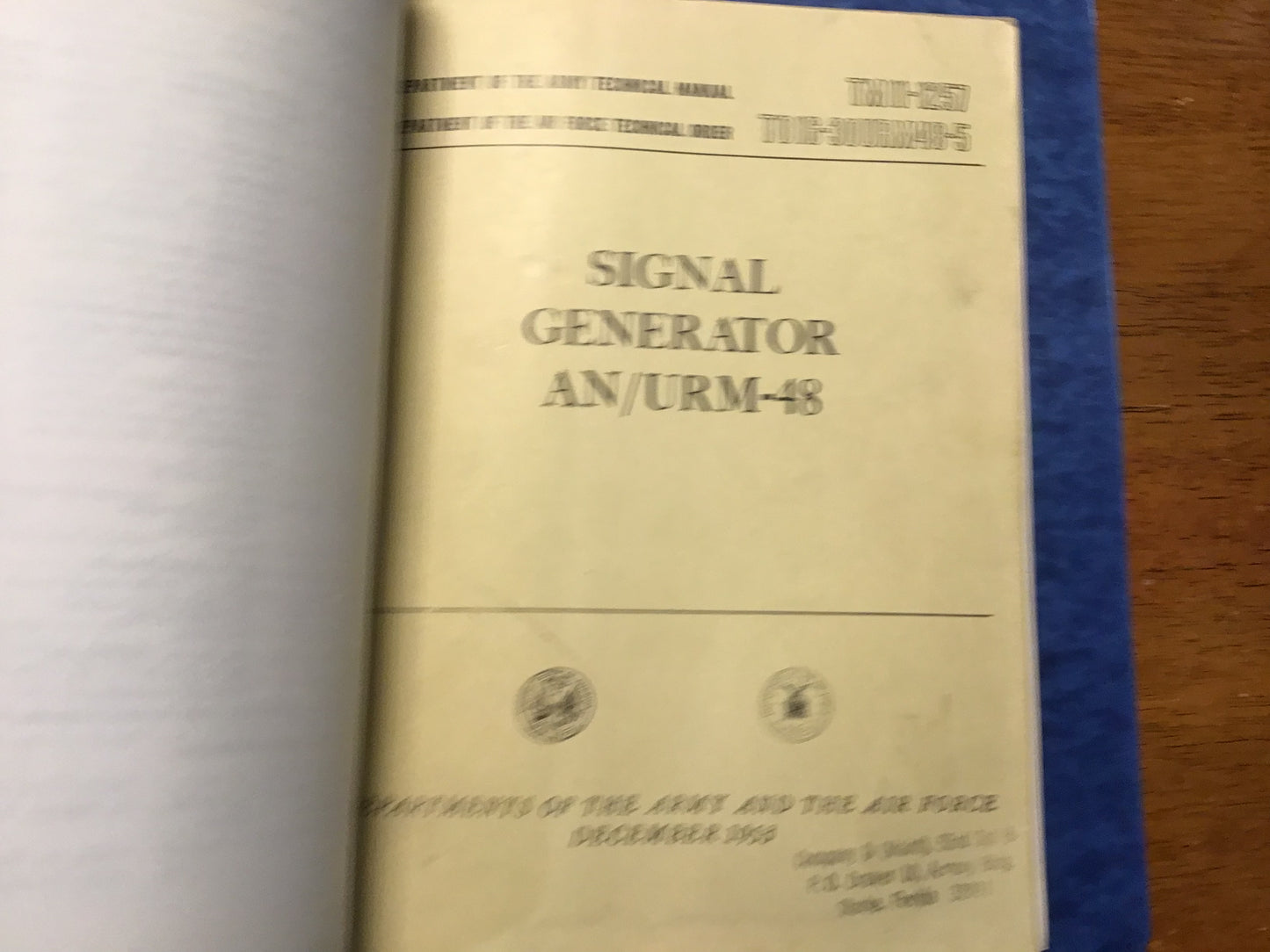 Vintage AN/URM-48 Signal Generator Manual Set TM 11-1257 Army Air Force Tech Manuals