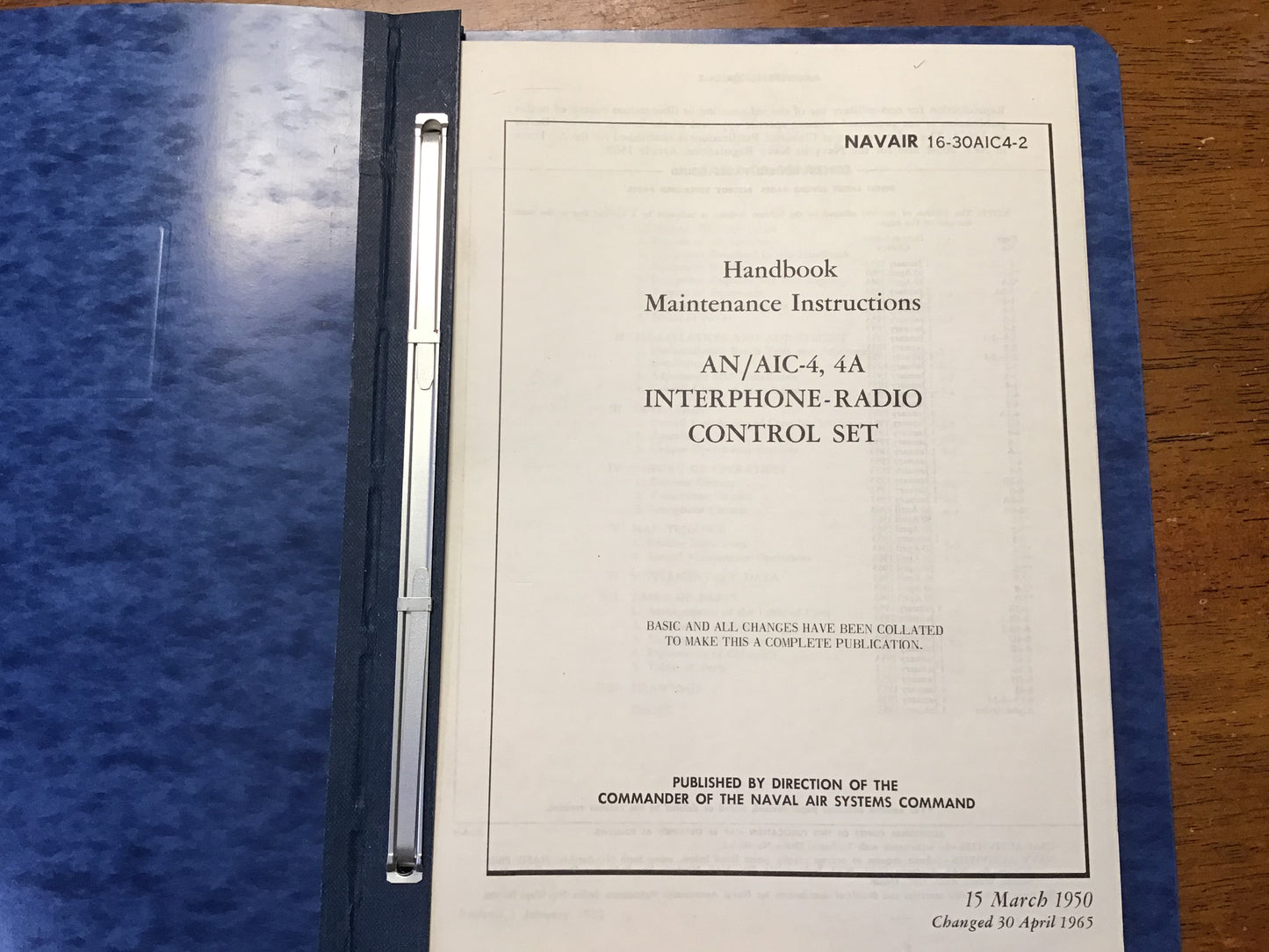 Vintage AN/AIC-4 & 4A Interphone-Radio Control Set Manual NAVAIR 16-30AIC4-2