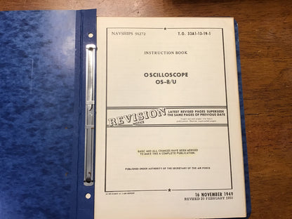 Vintage U.S. Navy Oscilloscope OS-8/U & OS-8B/U NAVSHIPS Technical Manuals Hickok