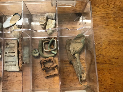 Civil War Relic Lot – Gettysburg, Brandy Station & Shiloh Battlefield Finds w/ Display Case