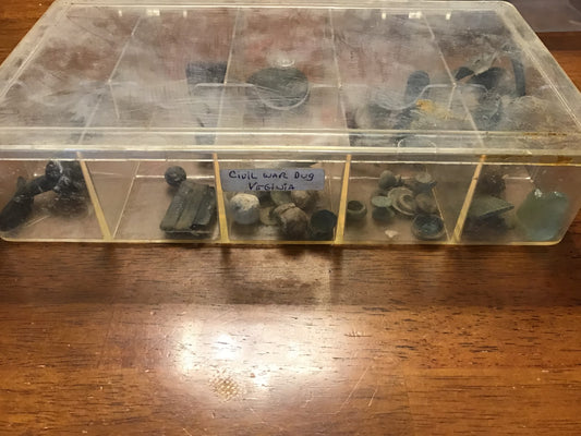 Civil War Dug Relic Lot Virginia Bullets Buttons Buckles Fragments
