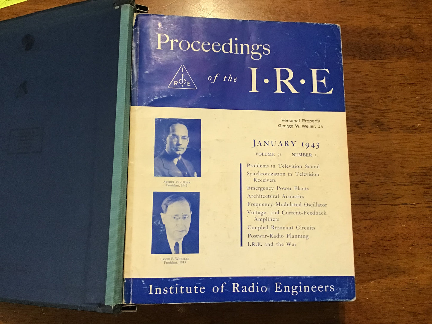 Complete 1943 Proceedings of the I.R.E. Bound Volume – All 12 Issues – WWII Radio Engineering & Radar