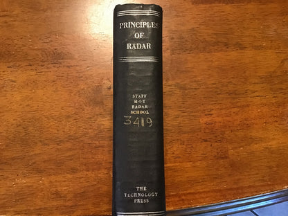 1944 Principles of Radar – MIT Radar School – WWII Technology Press – Formerly Confidential