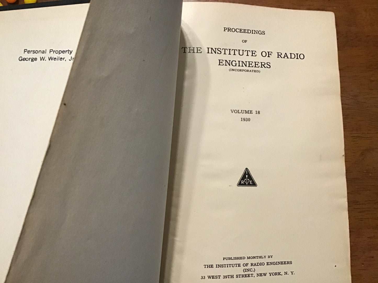 Proceedings of the Institute of Radio Engineers IRE Volume 18 1930 Hardcover
