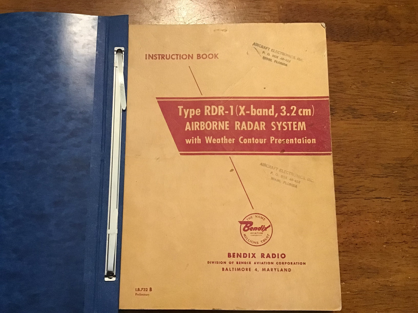 Bendix RDR-1 Airborne Radar System X & C Band Instruction Manuals Binder Lot