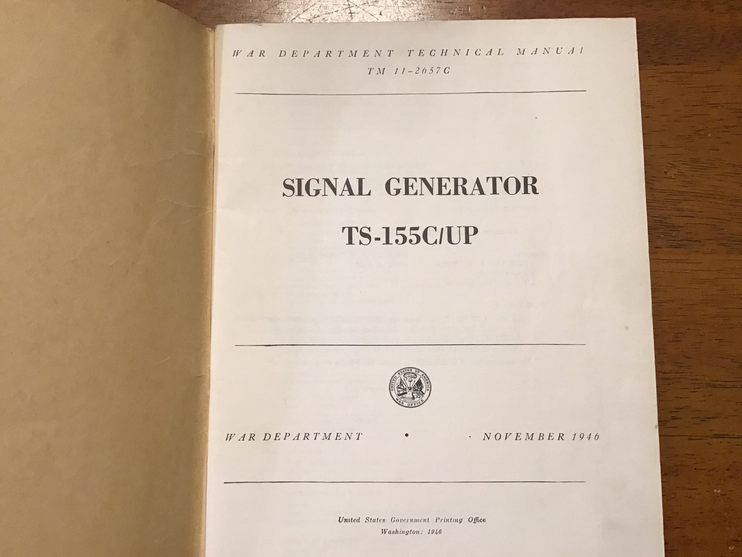 TM 11-2657C Signal Generator TS-155C/UP Manual + 1949/1955 Army Supplements