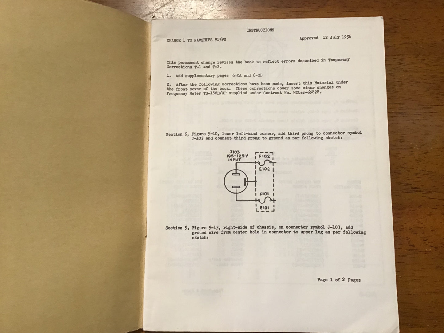 TM 11-2691-15 Frequency Meter TS-186D/UP Army Technical Manual 1958 Original