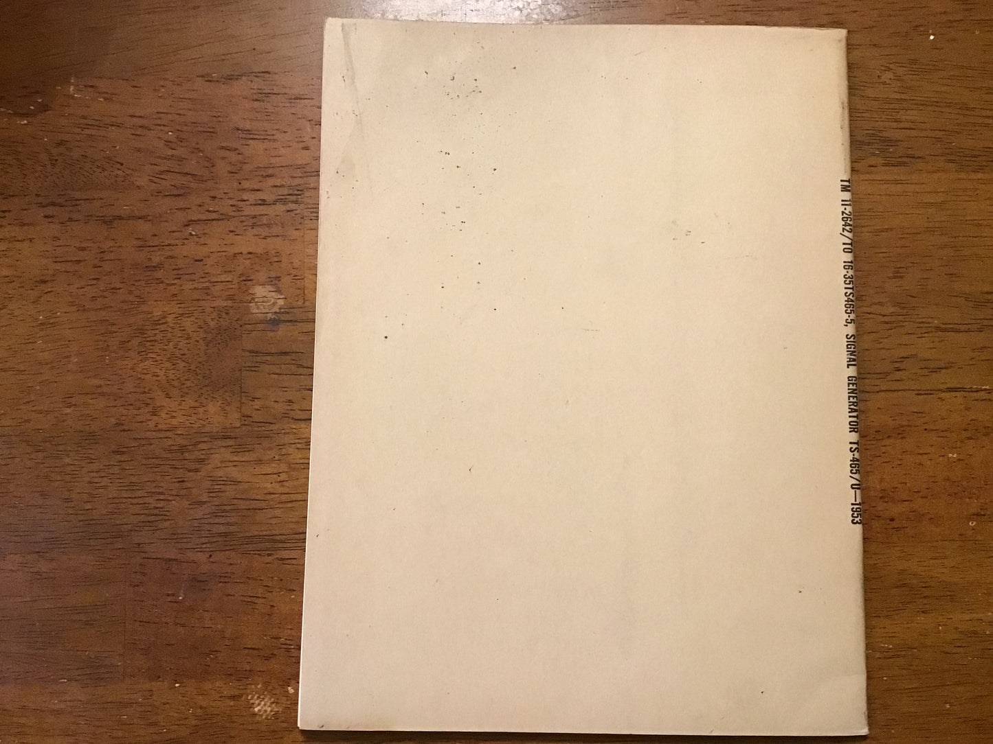 TM 11-2642 Signal Generator TS-465/U Army Air Force Technical Manual 1953