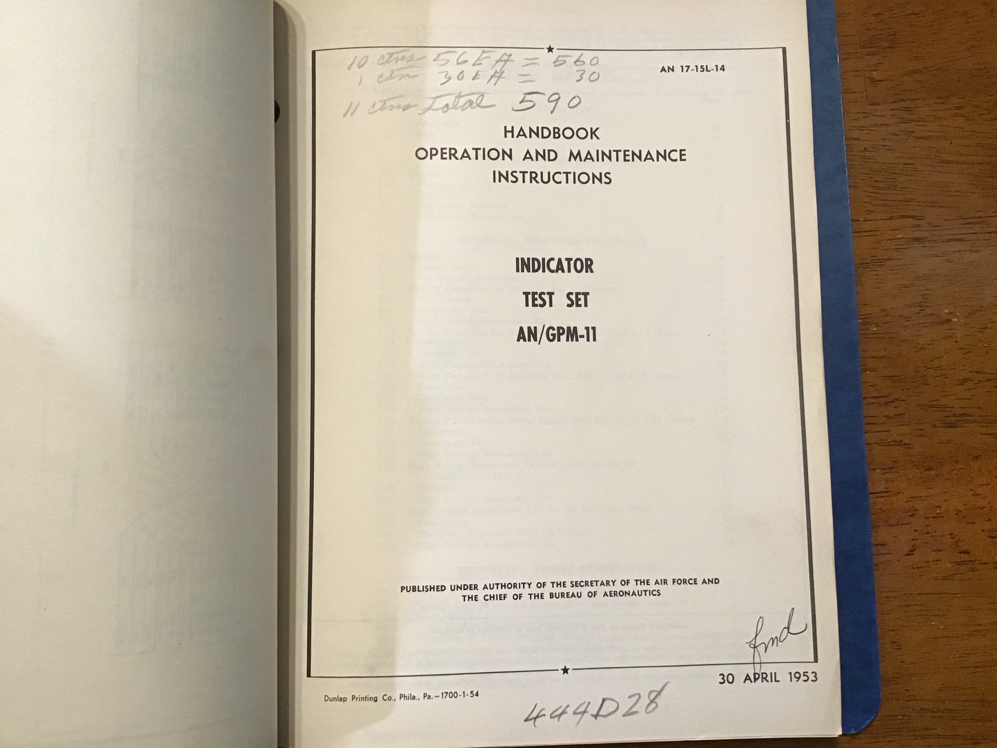 1953 AN/GPM-5 AN/GPM-7 AN/GPM-9 AN/GPM-10 AN/GPM-11 AN/GPM-13 AN/GSM-2 Manual