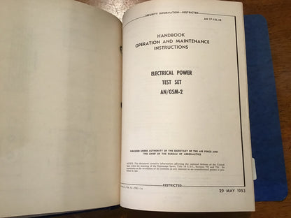 1953 AN/GPM-5 AN/GPM-7 AN/GPM-9 AN/GPM-10 AN/GPM-11 AN/GPM-13 AN/GSM-2 Manual