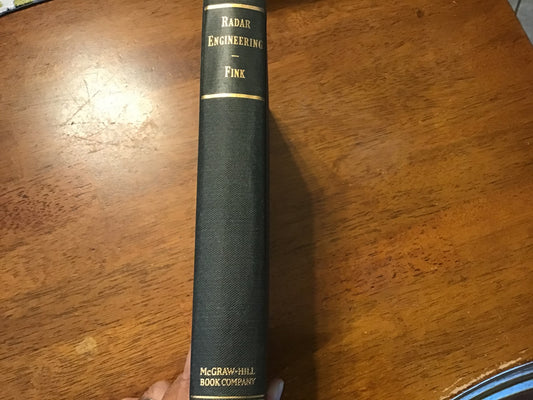 Radar Engineering Donald G. Fink 1947 First Edition McGraw-Hill WWII Radar Reference