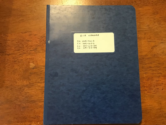 USAF Type O-15 Recording Camera System Manual T.O. 10A1-4-2-3 Fairchild 1955/1957