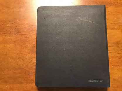 1951 US Navy Hydrographic Office Portfolio Chart List H.O. Pub No. 1-PCL Restricted Binder
