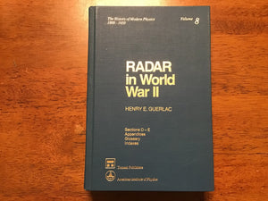 Radar in World War II Vol. 8 Henry E. Guerlac AIP Tomash Publishers HC Physics History